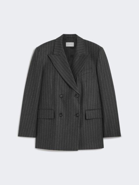 Sportmax Wool and viscose oversize blazer - RUNWAY - DARK GREY