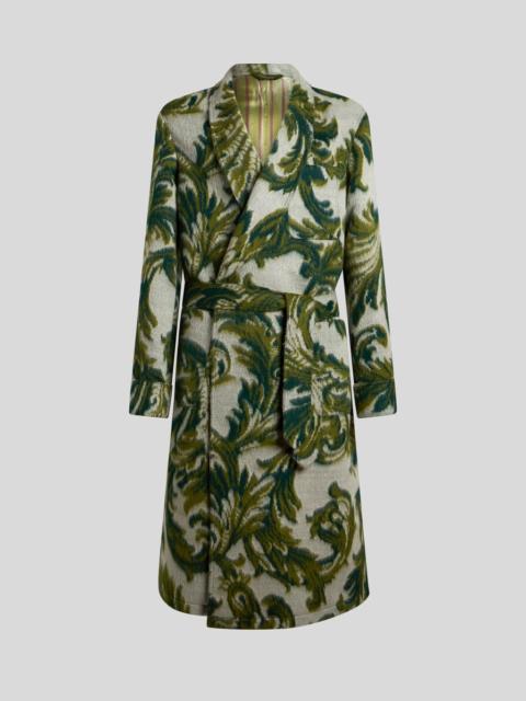 Etro WOOL-BLEND JACQUARD ROBE COAT
