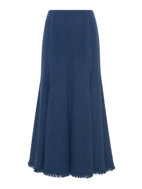 GABRIELA HEARST Amy Cashmere Midi Skirt navy