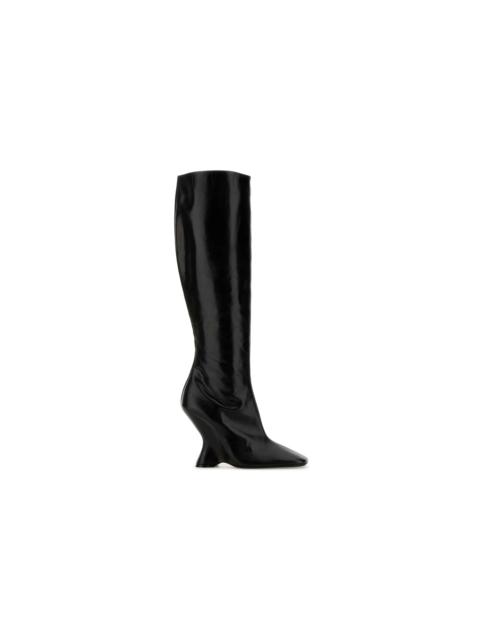 Dries Van Noten LEATHER WEDGE TALL BOOTS