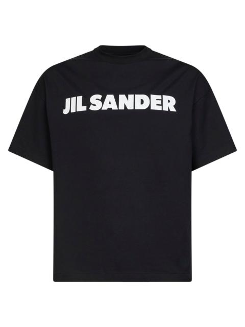 Jil Sander Black lightweight cotton jersey logo T-shirt