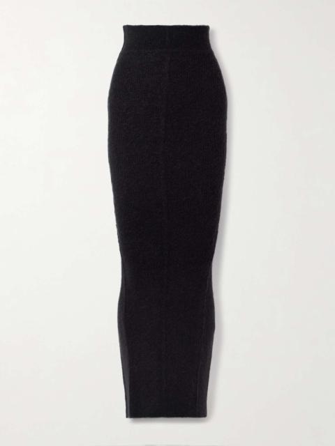 Rick Owens Pillar ribbed-knit maxi skirt