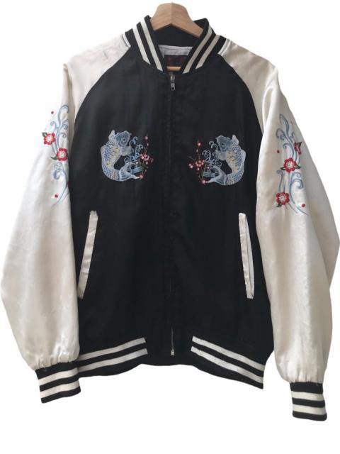 Other Designers Japanese Brand - Sukajan Souvenir Jacket Embroidered Koi Fish Logo