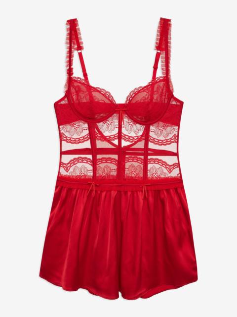 For Love & Lemons Fiona Lace Slip Dress