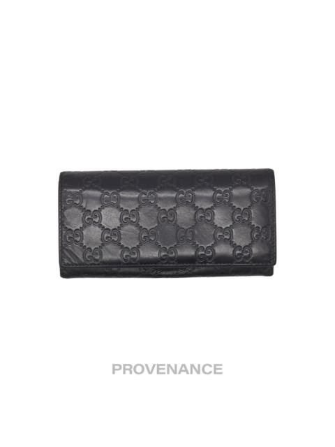 GUCCI Gucci Long Wallet - Black Guccissima Leather