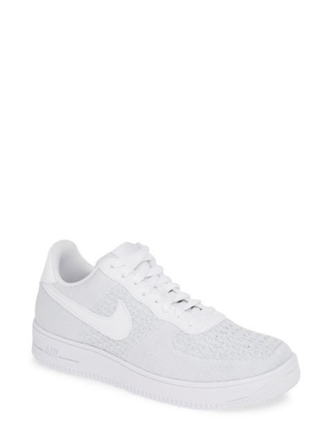 Nike Nike Air Force 1 Flyknit 2.0 Basketball Sneaker in White/Platinum/White at Nordstrom