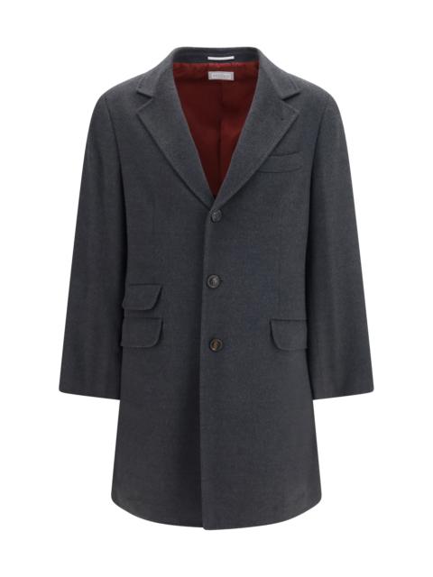 Brunello Cucinelli Brunello Cucinelli Cashmere Coat Charcoal
