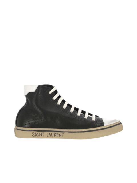 Saint Laurent Malibu Leather Sneakers Men