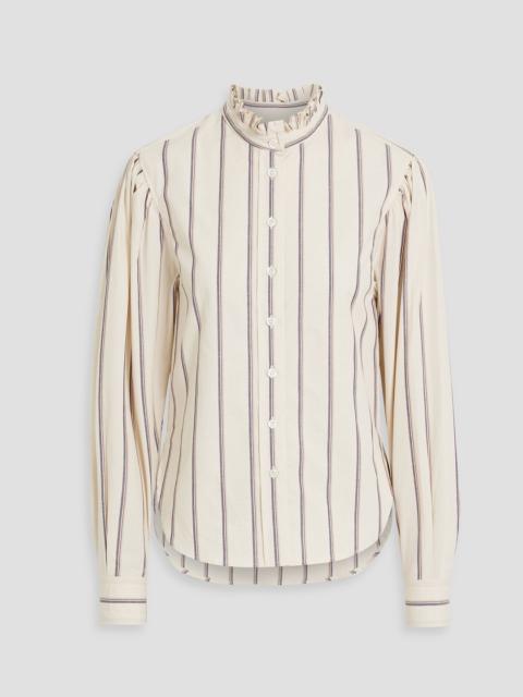 Isabel Marant Étoile Jancis ruffled striped cotton shirt
