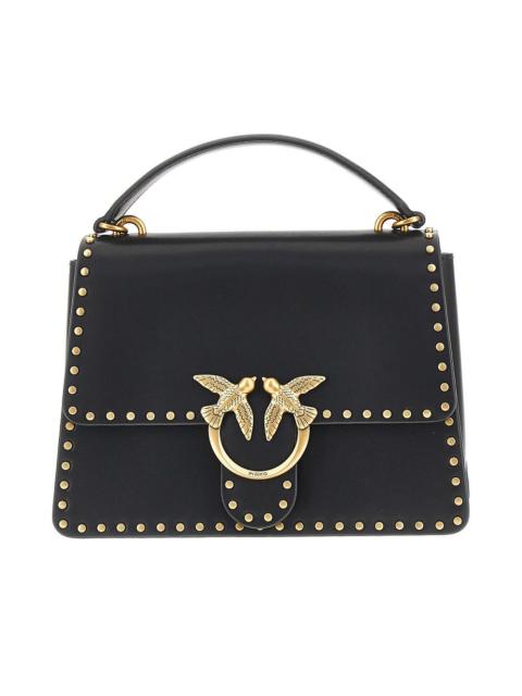 PINKO Pinko Leather Bag with Love Birds Buckle Black