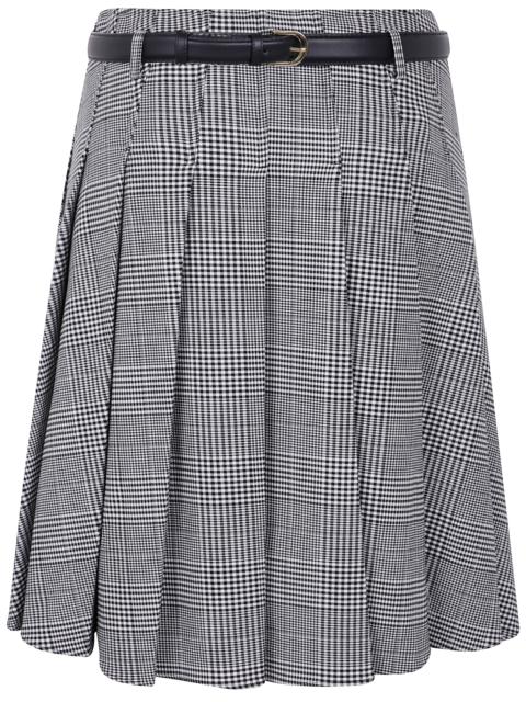 self-portrait Prince Of Wales Check Pleated Midi Skirt