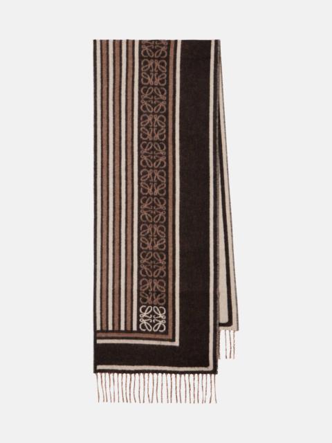Loewe Anagram wool and cashmere jacquard scarf
