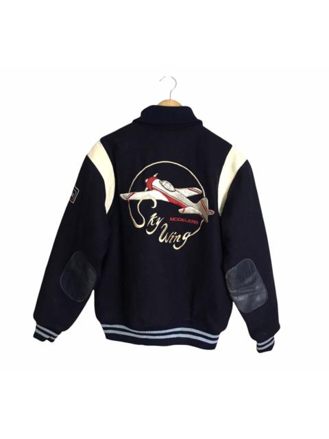 Other Designers Vintage sky wing big logo wool varsity jacket
