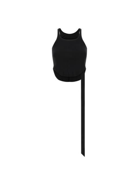 Rick Owens DRKSHDW raw-hem tie-detail tank top
