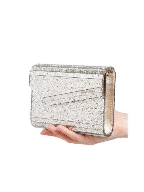 JIMMY CHOO Jimmy Choo Candy Clutch Bag In Acrylic Fabric With Glitter