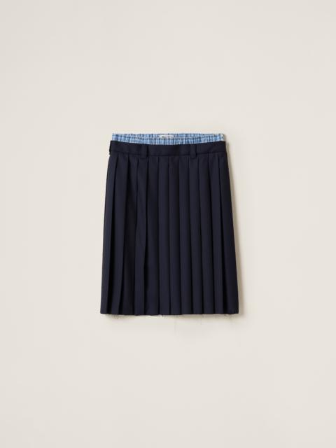 Miu Miu Pleated batavia midi-skirt