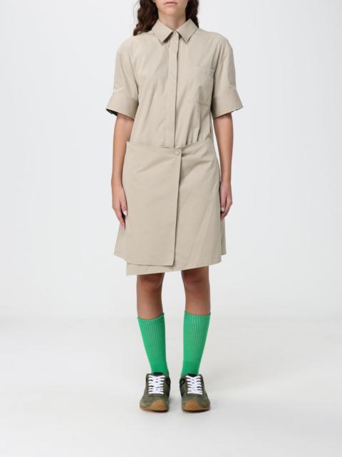 Loewe LOEWE Cotton and Silk Blend Mini Wrap Chemisier Dress