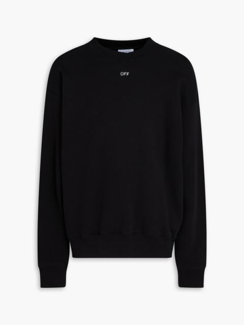 Off-White Logo-print French cotton-terry sweatshirt