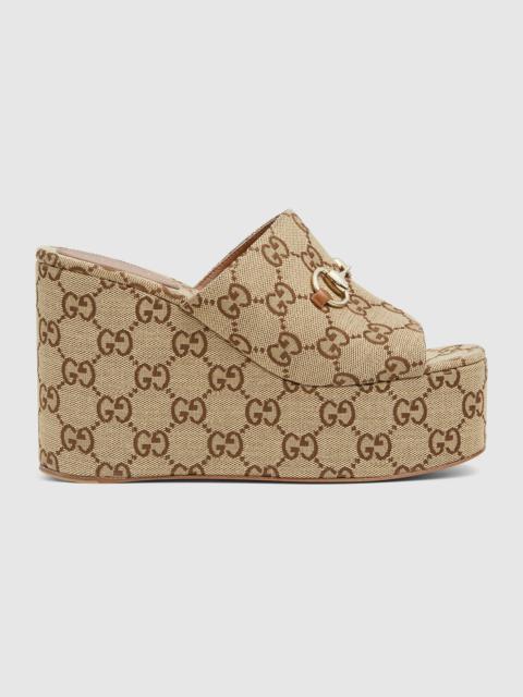 GUCCI Women's wedge sandal with Horsebit