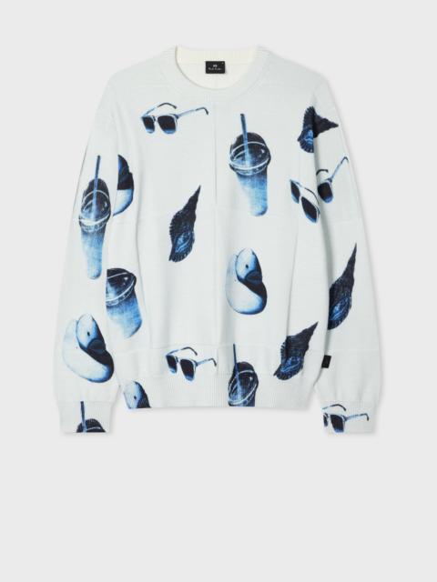Paul Smith Light Blue 'Sunbleached Snaps' Print Sweater