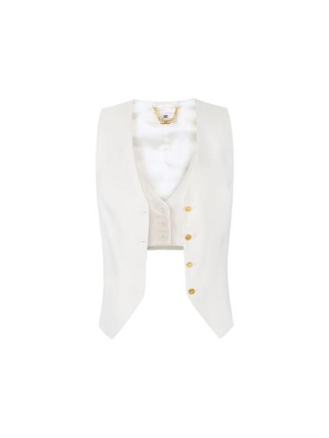 ELISABETTA FRANCHI Linen Blend Vest