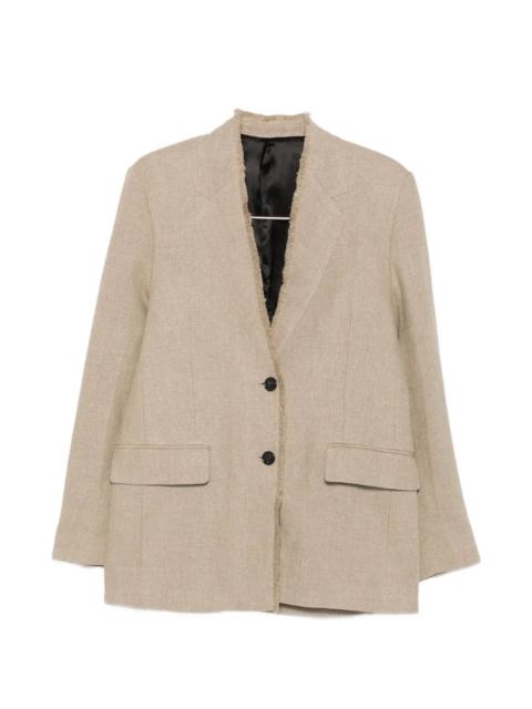 TOTEME Raw Lapel Jacket in Beige