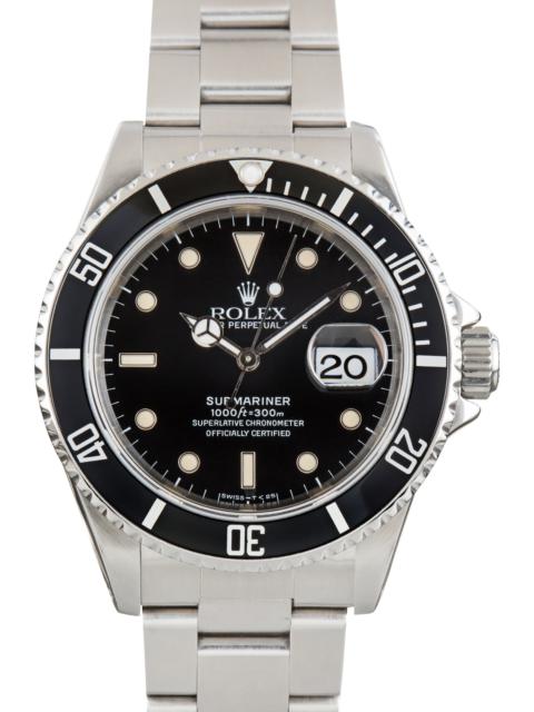 ROLEX Used Black Dial Rolex Submariner Aluminum Bezel Ref 16610