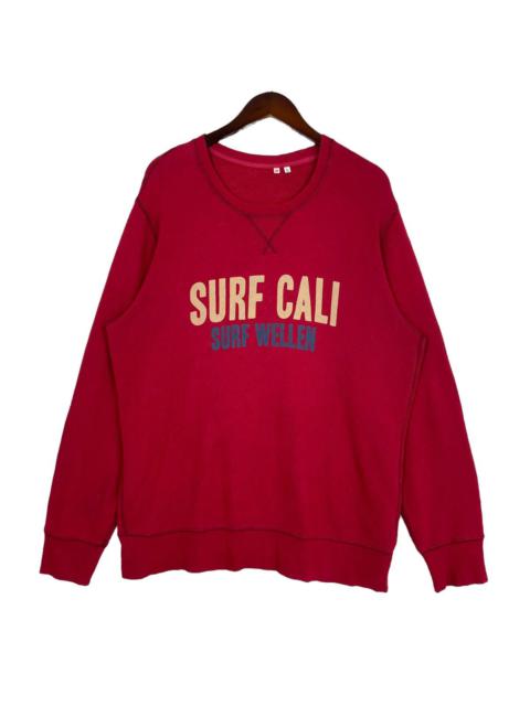Other Designers Japanese Brand - Uniqlo Sweatshirt Surf Cali Surf Wallen Sweatshirt Maroon