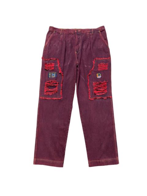 Other Designers Vintage SWEET HEART Red Blood Fabulous Denim Baggy Pants