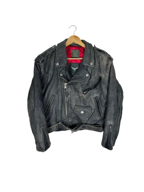 Other Designers Vintage - ☀️DOG FIGHT PERFECTO BIKERS COWHIDE LEATHER JACKET