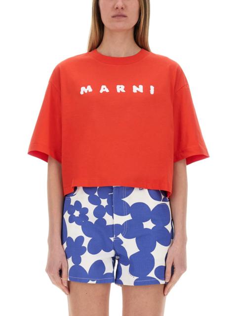 Marni Marni Women Jersey T-Shirt With Logo