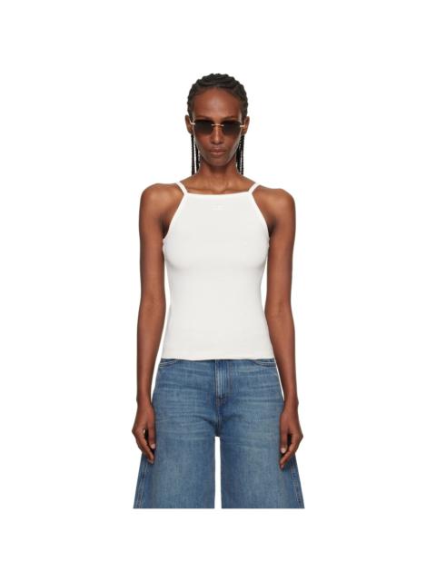 courrèges Off-White Contrast Tank Top