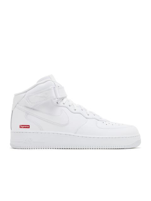 Nike SUPREME X AIR FORCE 1 MID 'BOX LOGO - TRIPLE WHITE'