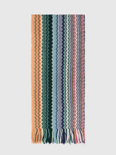 Missoni Pure wool scarf with fringes