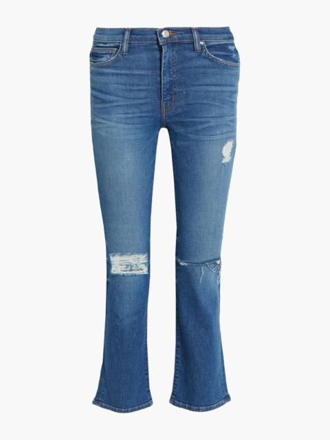Other Designers Bonnie distressed mid-rise kick-flare jeans