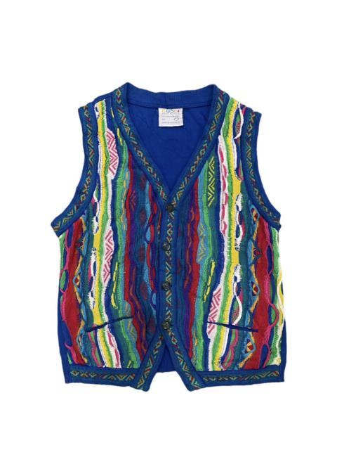 Other Designers Vtg Coogi Multicolor Sweater Cable Knitted Vest Size Small