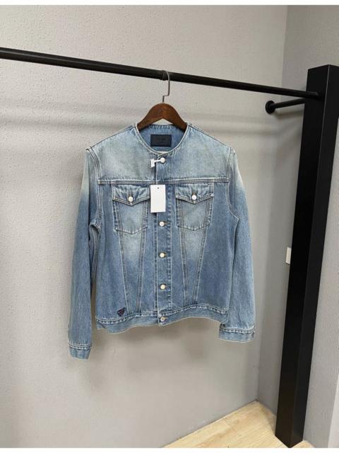 Prada Prada Blue Denim Collarless Jacket