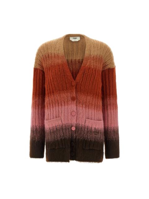 FENDI FENDI Multicolor Stretch Mohair Blend Cardigan New & Authent