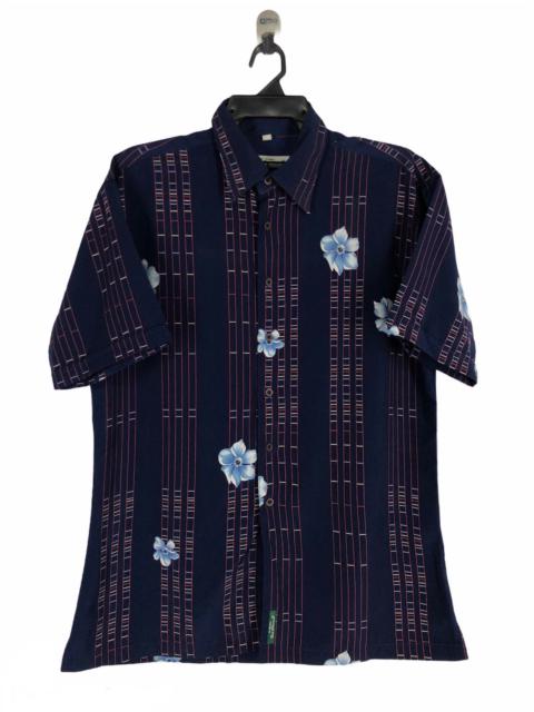 Other Designers Vintage Ben Sherman Floral Striped Short Sleeve Shirt Size L