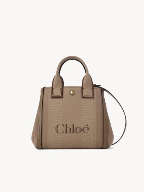 Chloé SMALL CHLOÉ CARRY TOTE BAG IN CANVAS