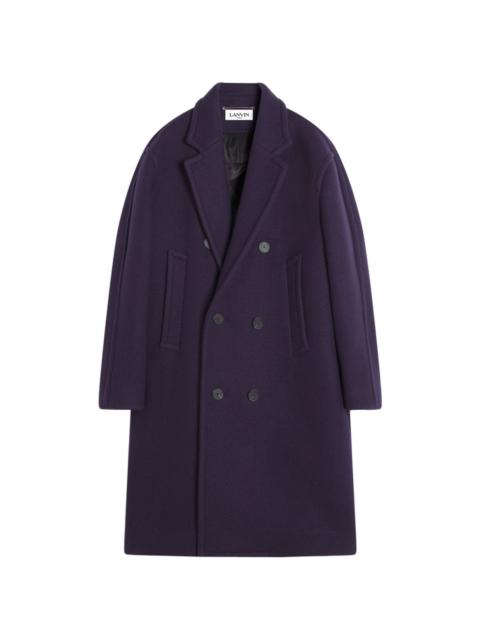 double-breasted wool coat