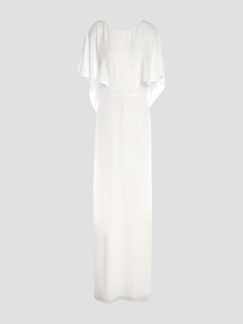 Other Designers Cape-effect draped crepe gown