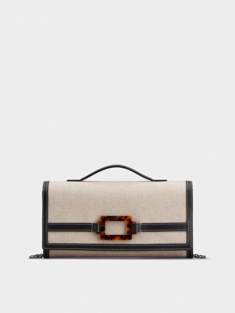 Roger Vivier Belle Vivier Clutch in canvas
