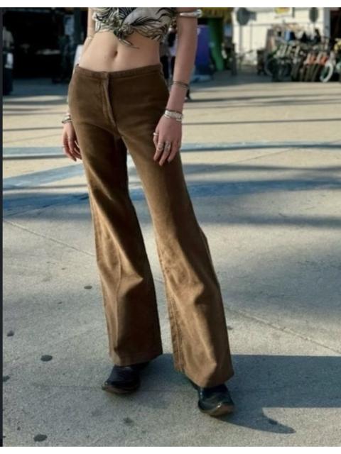 BALENCIAGA VINTAGE BALENCIAGA BRUSHED COTTON LOW RISE WIDE LEG TROUSER