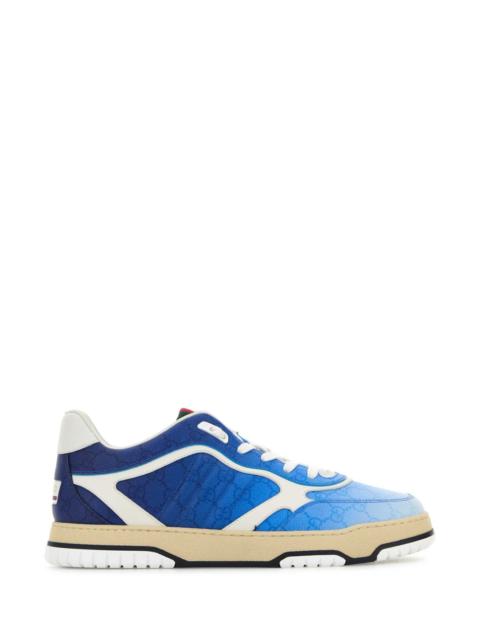 GUCCI Gucci Men Printed Canvas Gucci Re-Web Sneakers