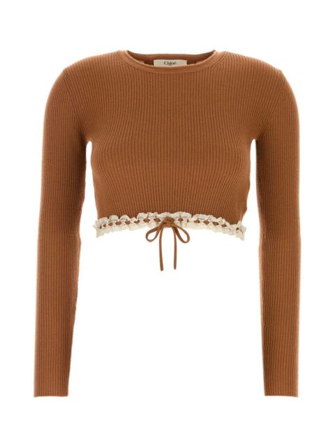 Chloé Chloe Women Caramel Wool Sweater
