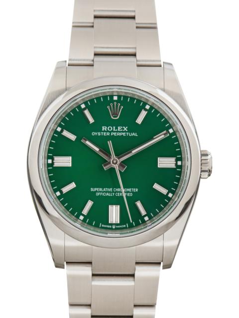 ROLEX Pre-Owned Rolex Oyster Perpetual 36 Green Dial Ref 126000