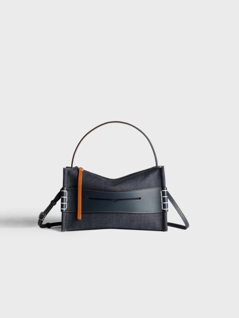 JW Anderson SMALL LOAFER BAG IN INDIGO DENIM