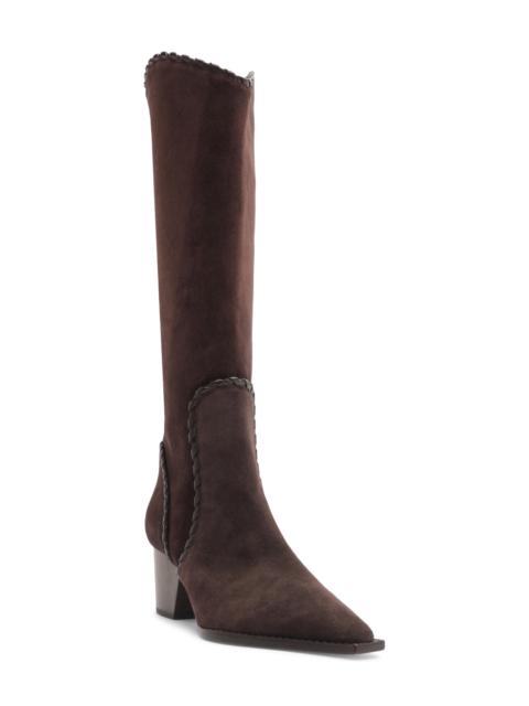 ALEXANDRE BIRMAN Alexandre Birman Victoria Knee High Saddle Boot in Dark Brown at Nordstrom
