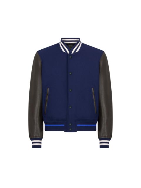 TOM FORD VARSITY BOMBER WITH LEATHER SLEEVES